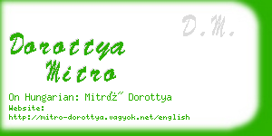 dorottya mitro business card